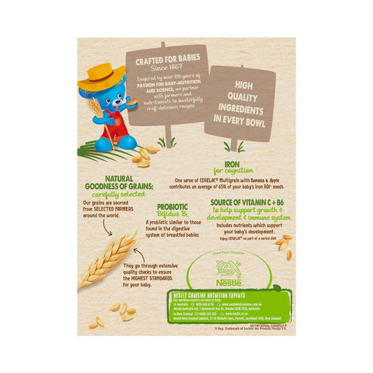 Nestle Cerelac Infant Cereal Multigrain With Banana & Apple Baby Food - 200g
