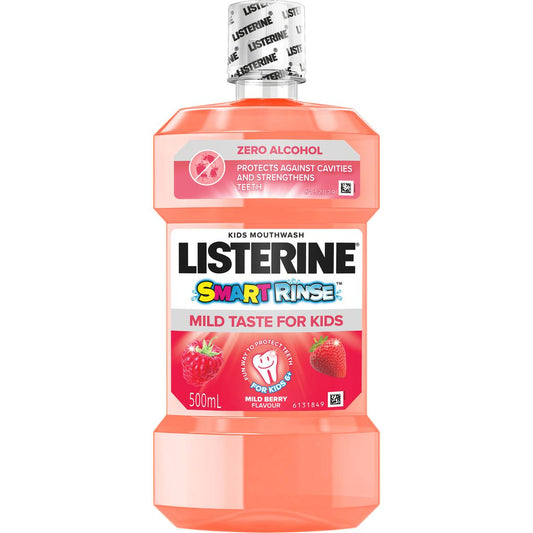 Listerine Smart Rinse Anti Cavity Kids' Mouthwash Berry Shield 500ml