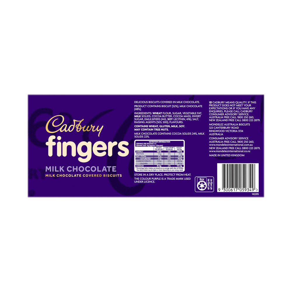 Cadbury Fingers Milk Chocolate - 114g