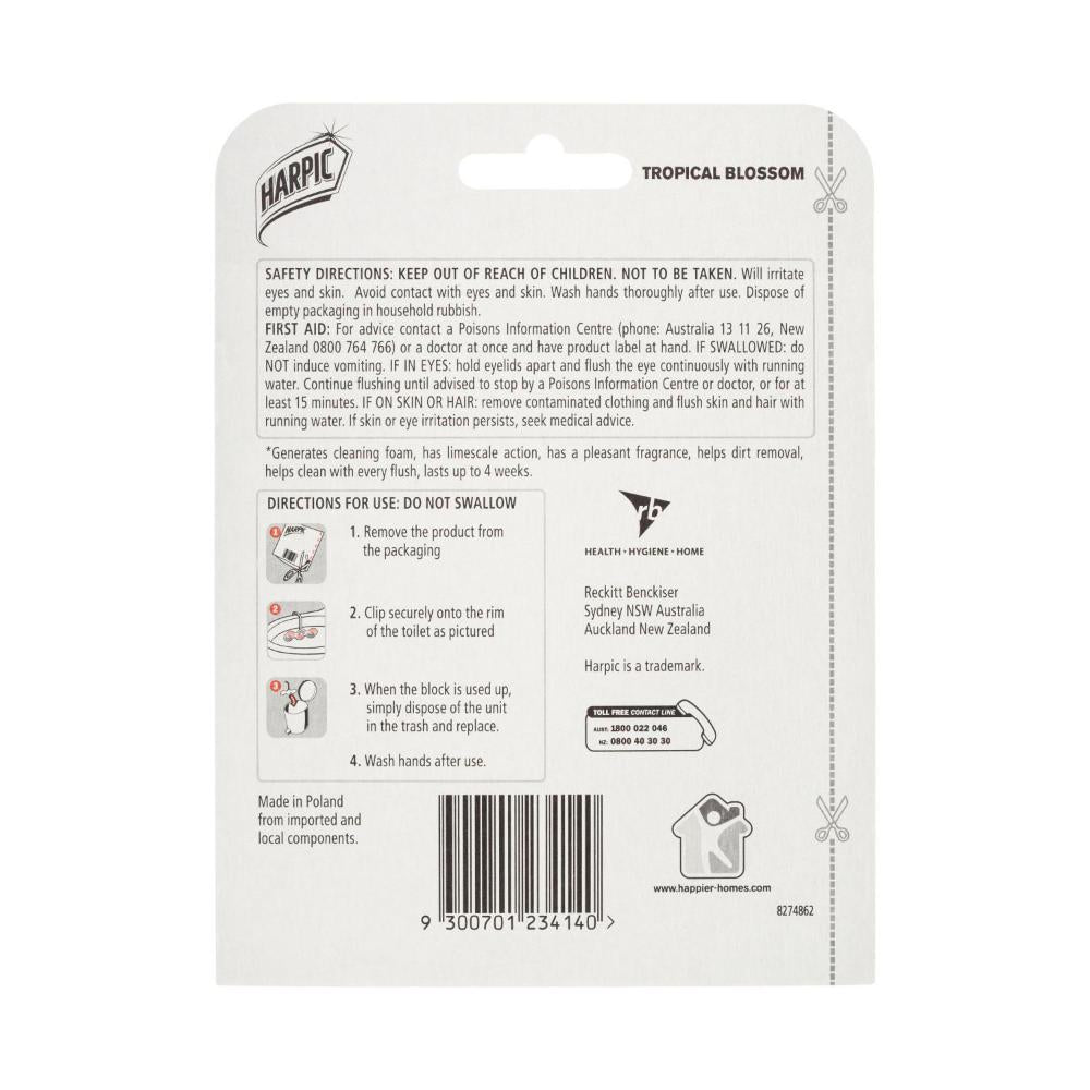 Harpic Fresh Power Rimblock Tropical Blossom Toilet eaner - 39g