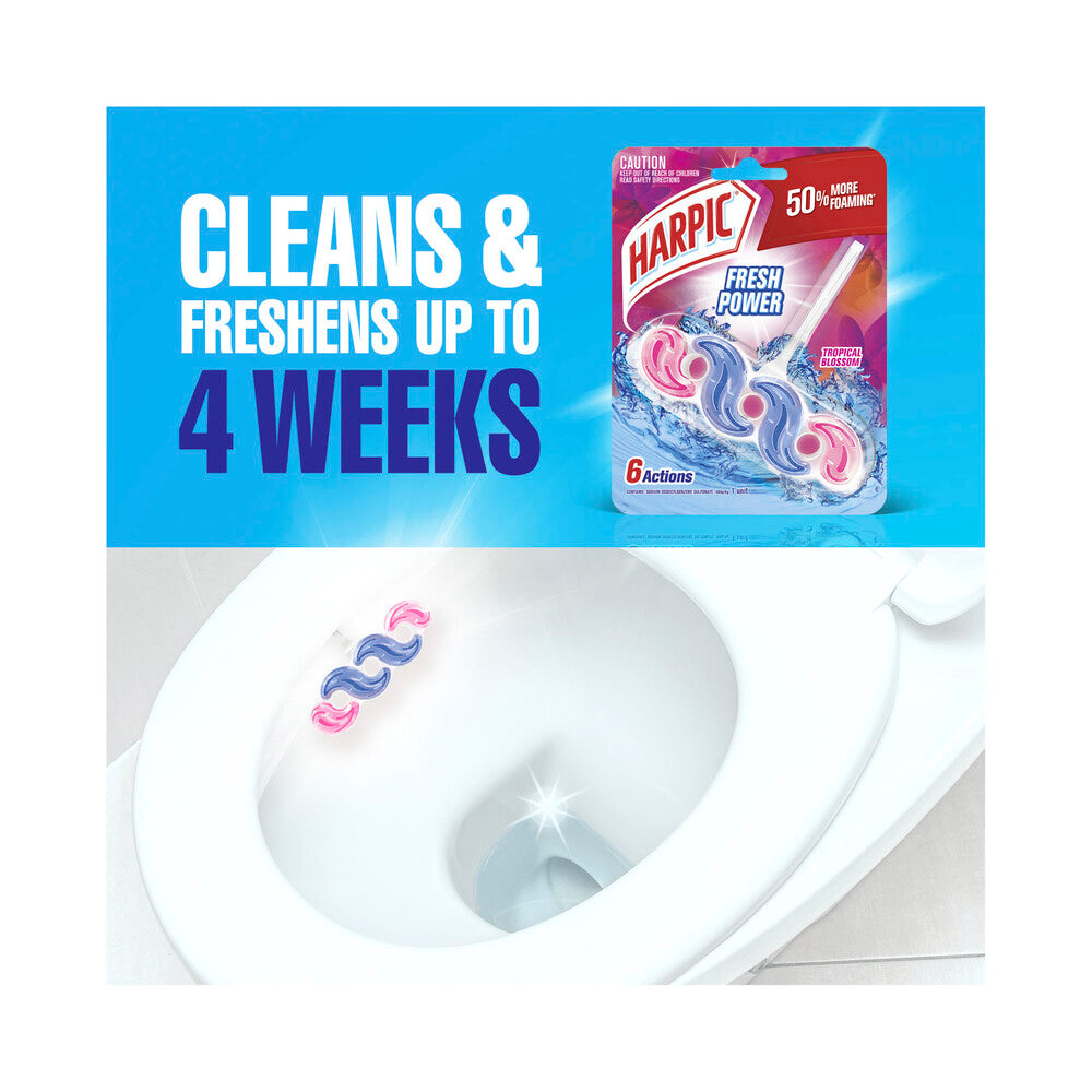 Harpic Fresh Power Rimblock Tropical Blossom Toilet eaner - 39g