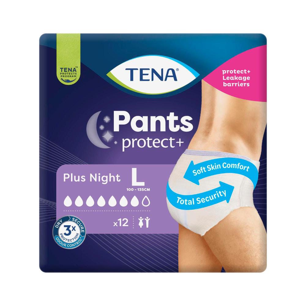 Tena Plus Night Pants Size L - 12 Pack
