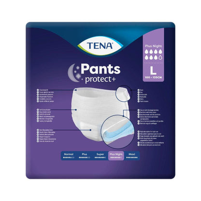 Tena Plus Night Pants Size L - 12 Pack