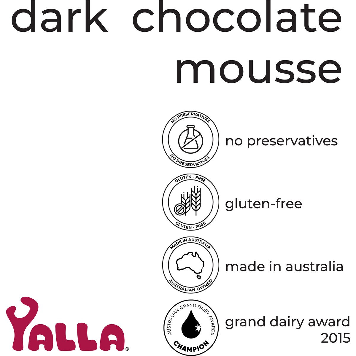 Yalla Dark Chocolate Mousse 300g