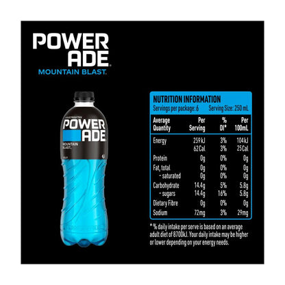 Powerade Isotonic Mountain Blast Sports Drink Flat Cap Bottle - 1.5L
