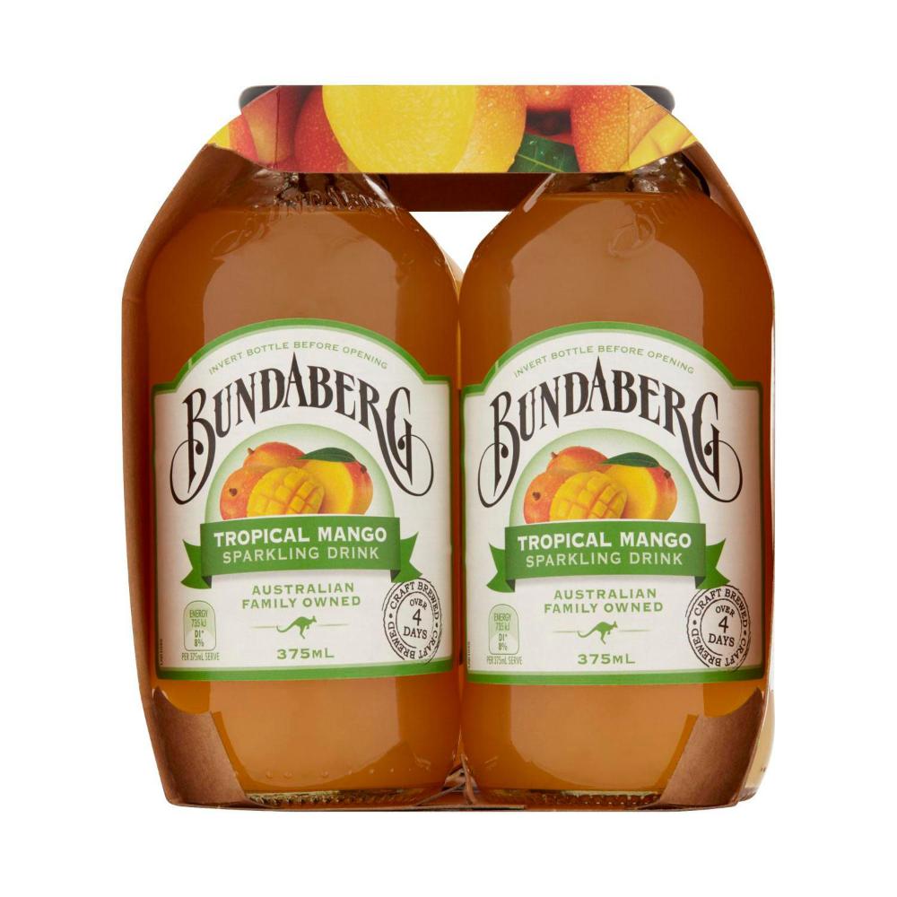 Bundaberg Brewed Drink Tropical Mango 4x375ml