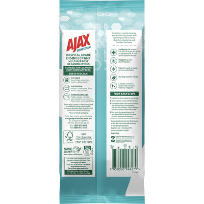 Ajax Disinfectant Cleaning Wipes Green Tea & Jasmine 110 Pack