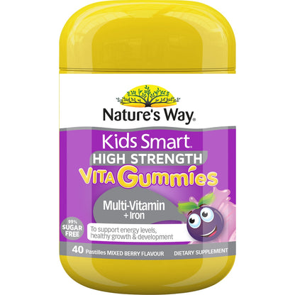 Nature's Way Kids Smart Vita Gummies Multivit + Iron Pastilles 40 pack