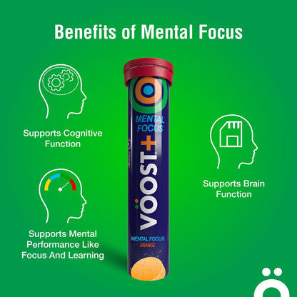 Voost Plus Mental Focus Orange Effervescent Tablets 20 Pack