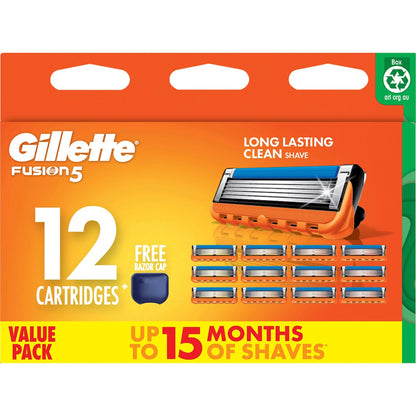 Gillette Fusion 5 Razor Blades Replacement Cartridges 12 Pack