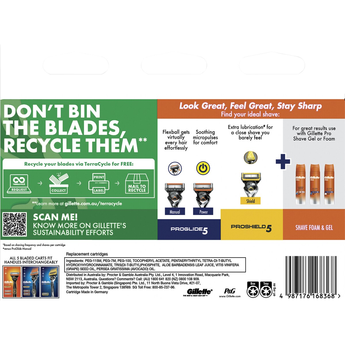Gillette Fusion 5 Blade Cartridges 12 Pack