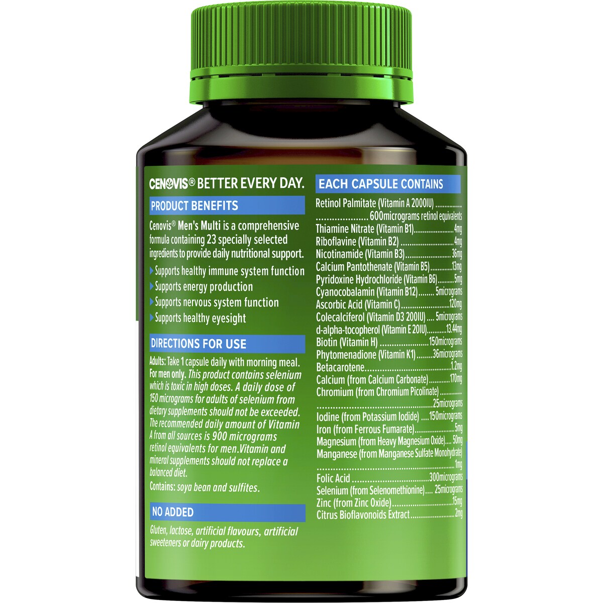 Cenovis Mens Once Daily Multivitamin Capsules 50 Pack