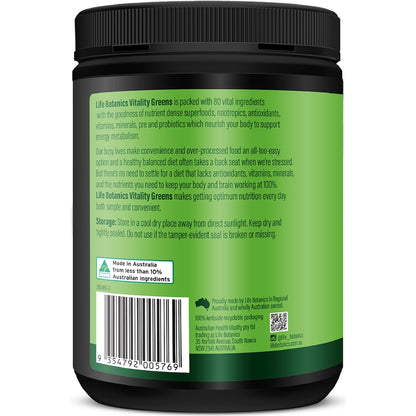 Life Botanics Vitality Greens Powder 450g