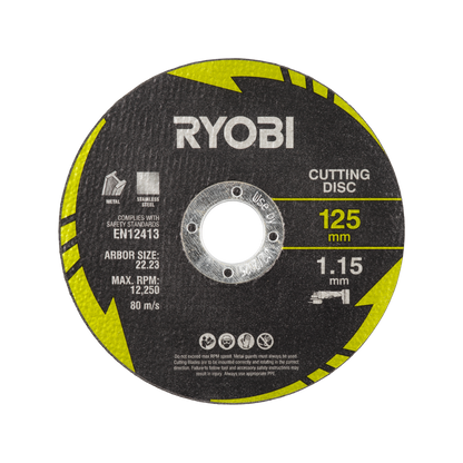 Ryobi Cutting and Grinding Set - 125mm - 4 Piece