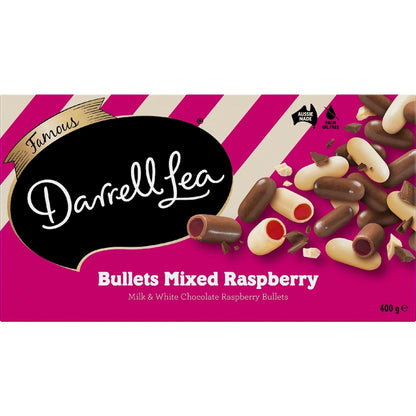 Darrell Lea Mixed Chocolate Raspberry Bullets Gift Box 400g
