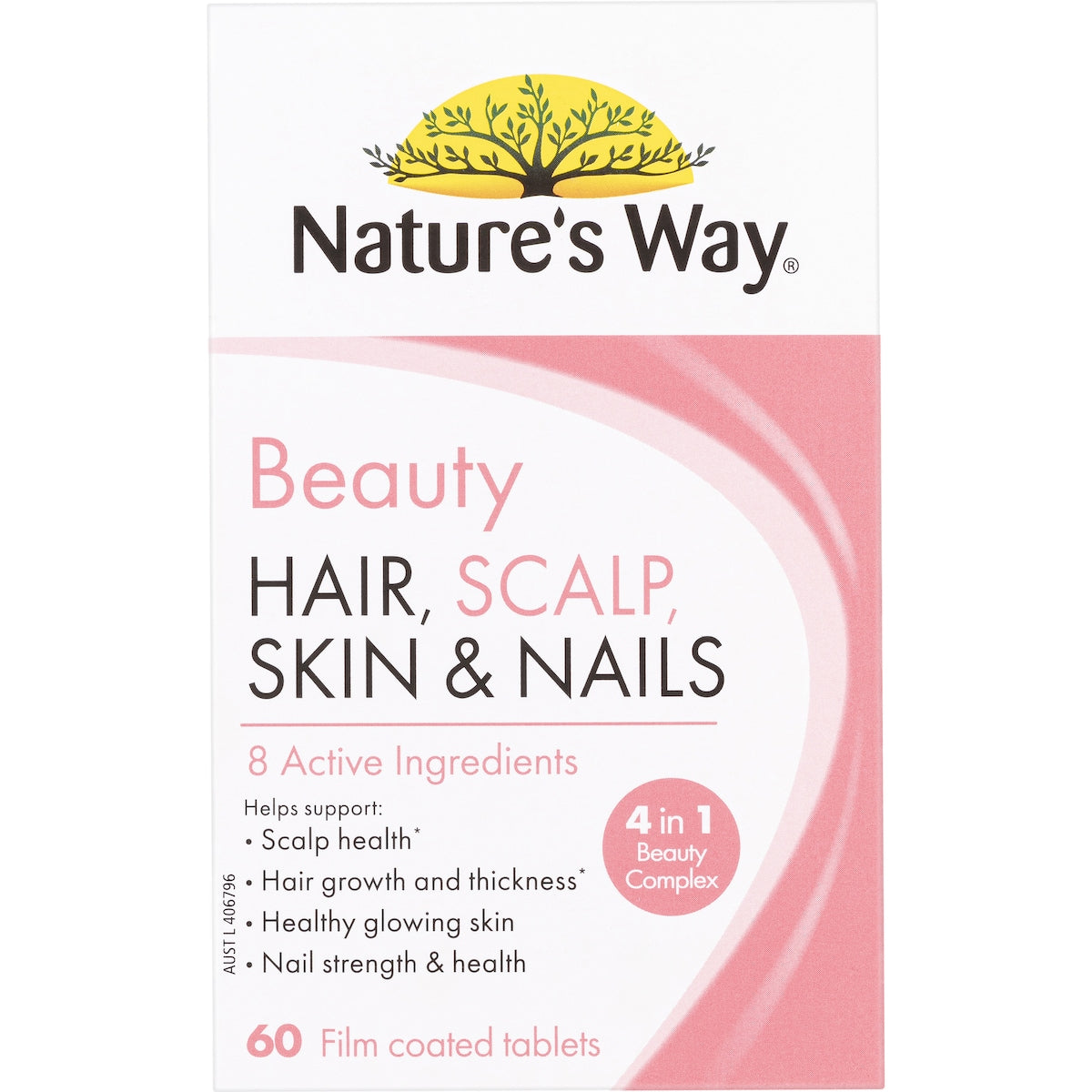 Nature's Way Beauty Hair Scalp Skin & Nails Tablets 60 Pack