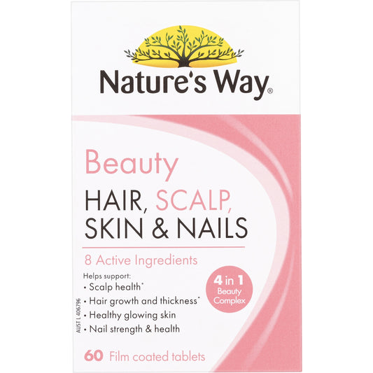 Nature's Way Beauty Hair Scalp Skin & Nails Tablets 60 Pack