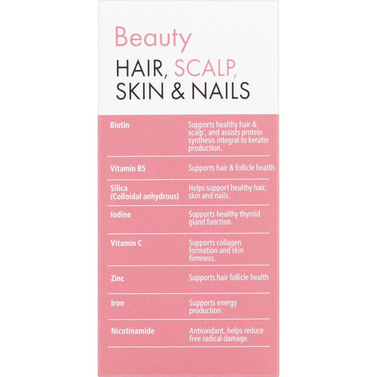 Nature's Way Beauty Hair Scalp Skin & Nails Tablets 60 Pack