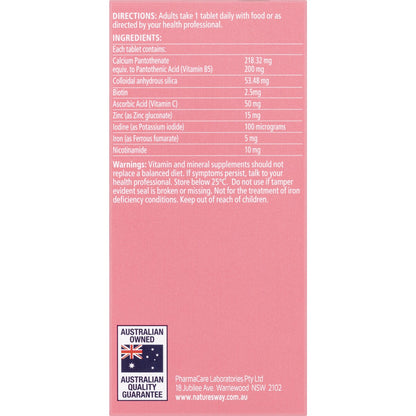 Nature's Way Beauty Hair Scalp Skin & Nails Tablets 60 Pack