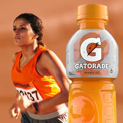 Gatorade Sports Drinks Orange Ice Electrolyte Hydration Bottle 600mL