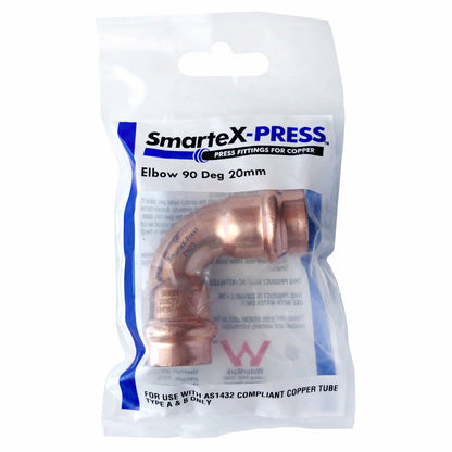 SmarteX-PRESS Elbow - 20mm - Copper