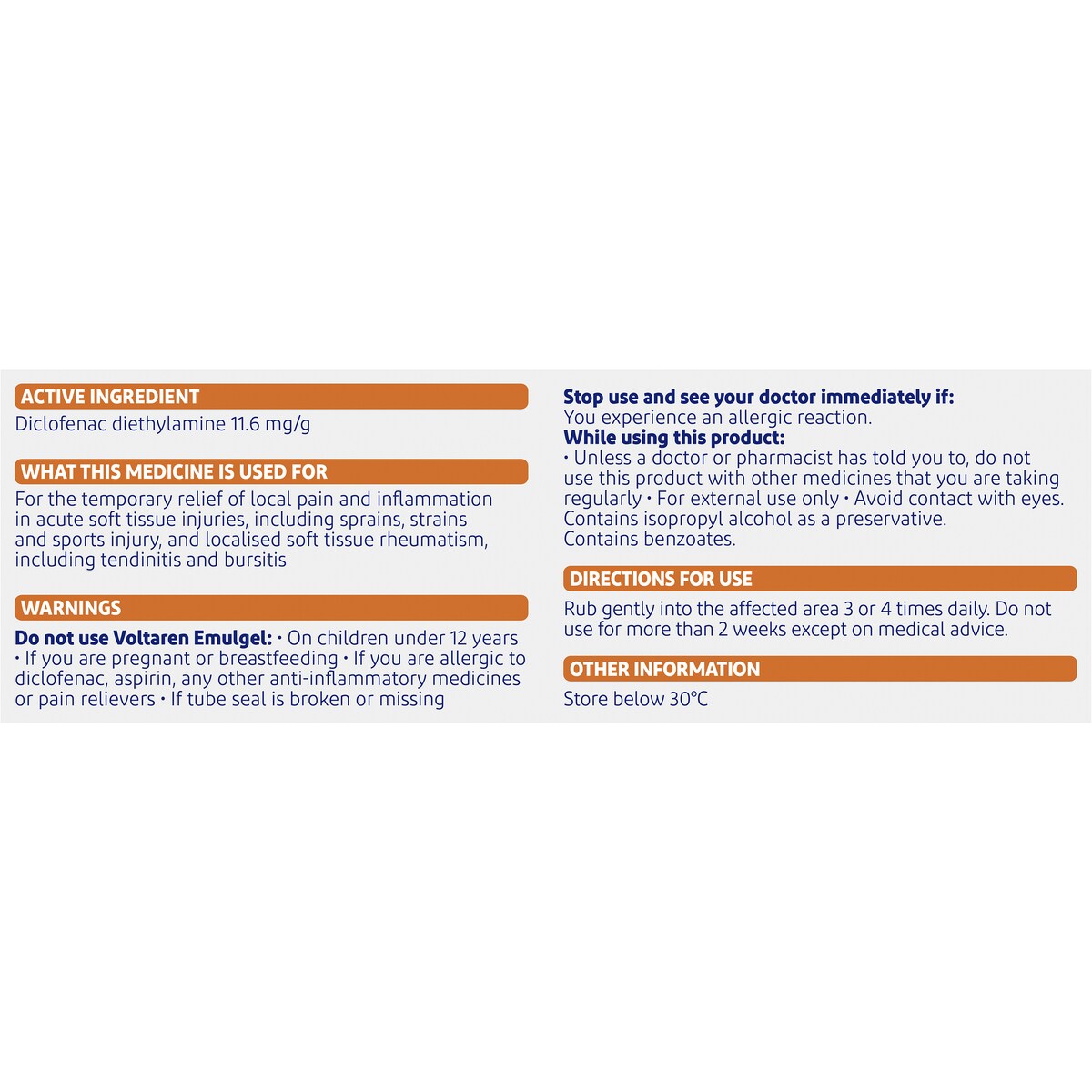 Voltaren Muscle And Back Pain Relief Emulgel 100g