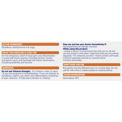 Voltaren Muscle And Back Pain Relief Emulgel 100g