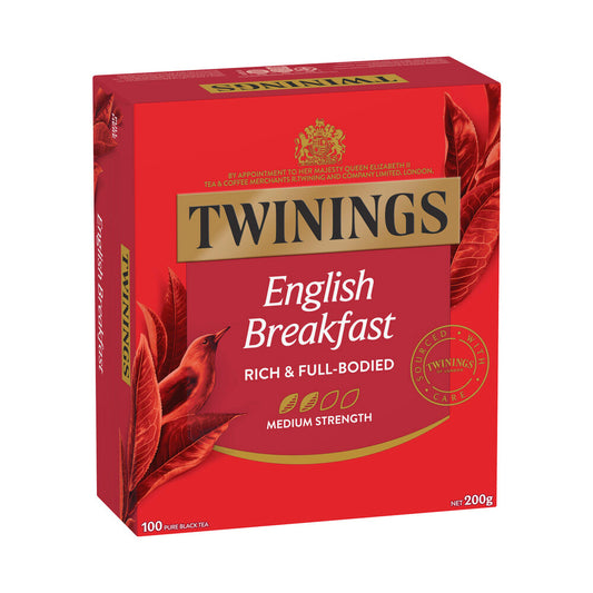 Twinings English Breakfast Tea Bags 100 Pack - 200g
