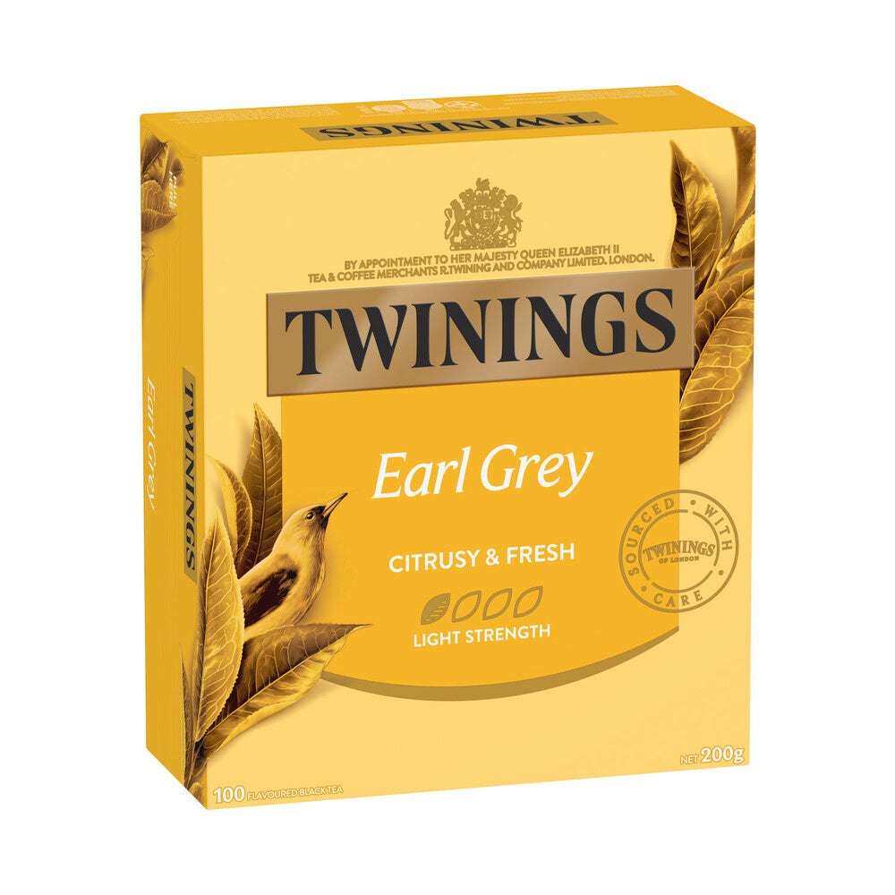 Twinings Earl Grey Tea Bags 100 Pack - 200g