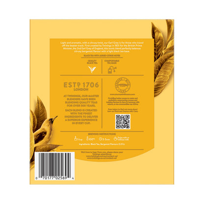 Twinings Earl Grey Tea Bags 100 Pack - 200g
