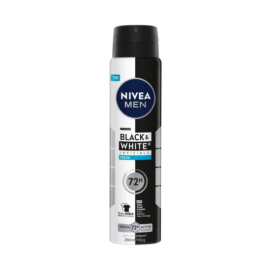 Nivea Deo Aero Men Invisible Black And White Fresh - 250mL