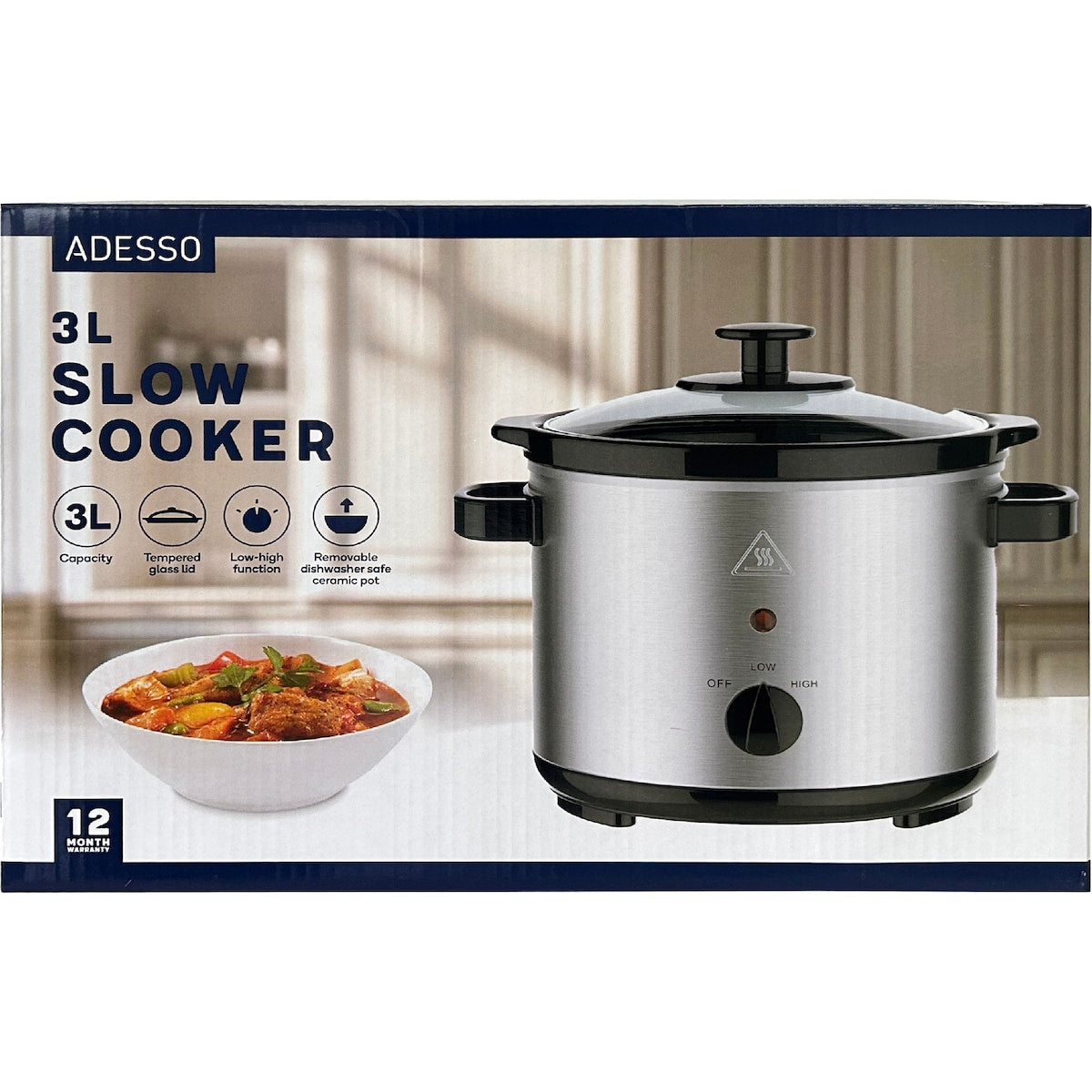 Adesso 3l Slow Cooker Each