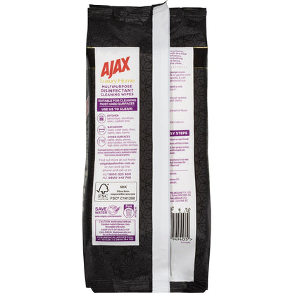 Ajax Luxury Home Cleaning Wipes Crisp Lime & Sandalwood 110 Pack