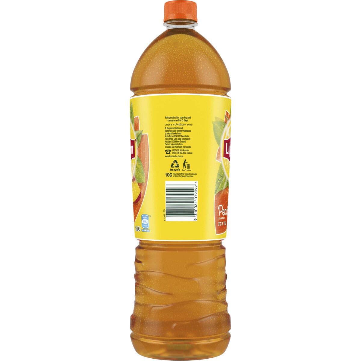 Lipton Ice Tea Peach Tea Iced Tea Bottle Peach 1.5l