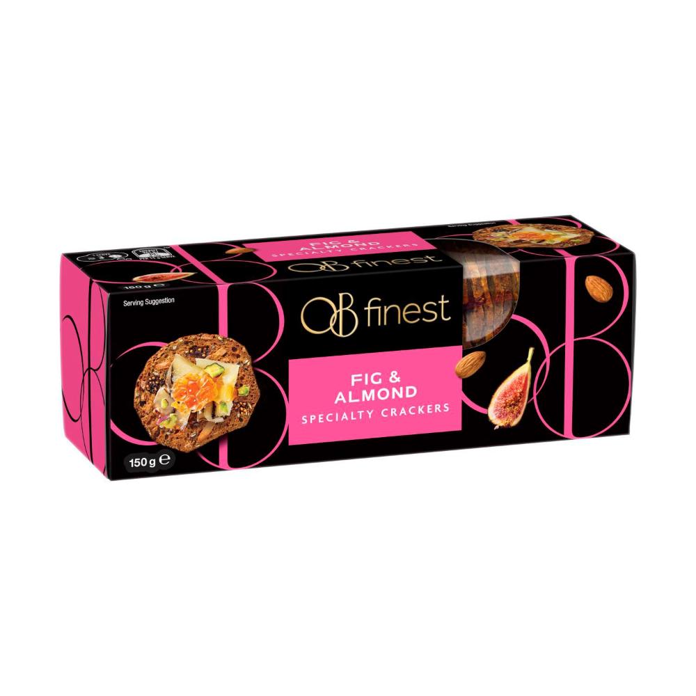 OB Finest Fig & Almond Crackers - 150g