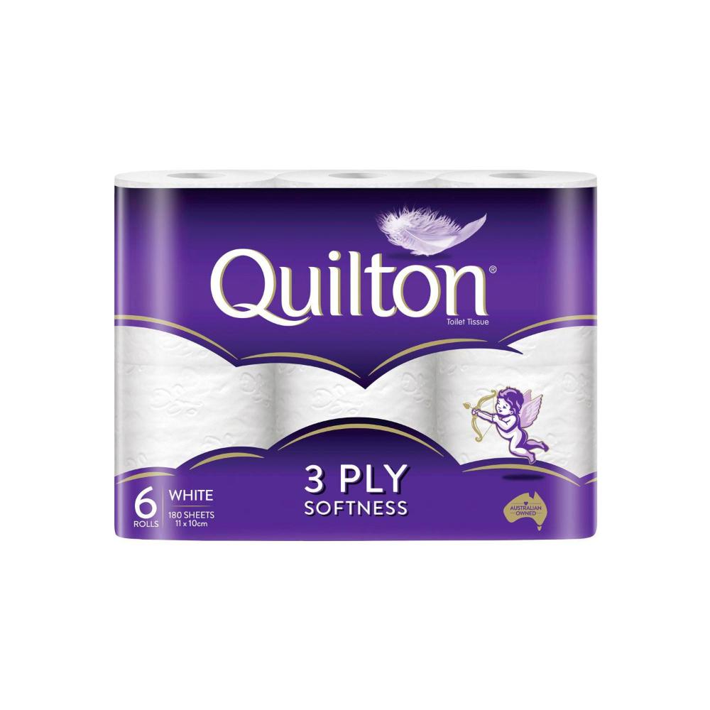 Quilton White Toilet Tissue - 6 pack