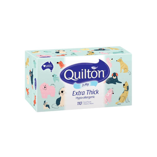 Quilton 3 Ply Extra Thick Facial Tissues - 110 Pack