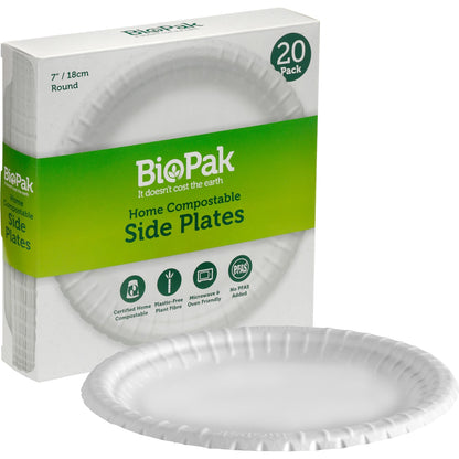 Biopak Side Plates Side Plates 18cm 20 Pack