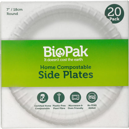 Biopak Side Plates Side Plates 18cm 20 Pack