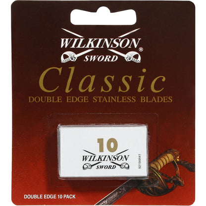 Gillette Wilkinson Sword Double Edge Razor Blades Stainless 10 Pack