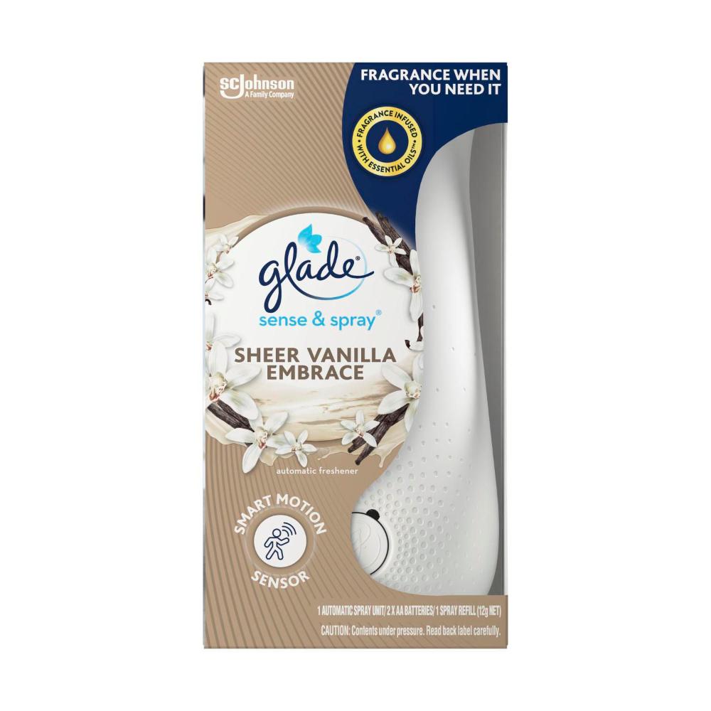 Glade Sense & Spray Automatic Air Freshener Sheer Vanilla Embrace - 1 each