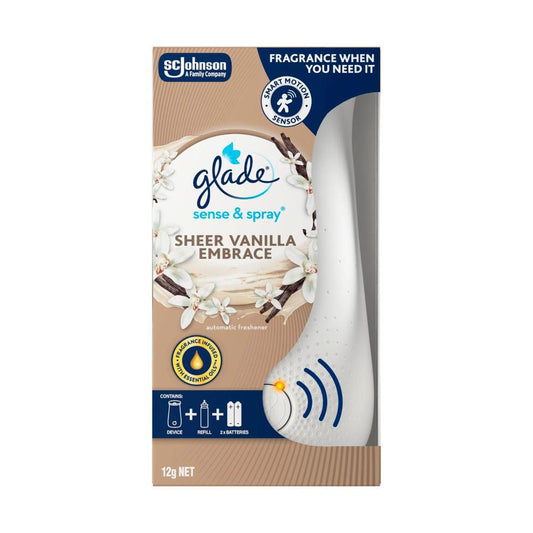Glade Sense & Spray Automatic Air Freshener Sheer Vanilla Embrace - 1 each