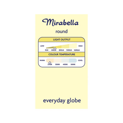 Mirabella LED Round Bayonet Cap 5W 470lm Warm White Light Globe each