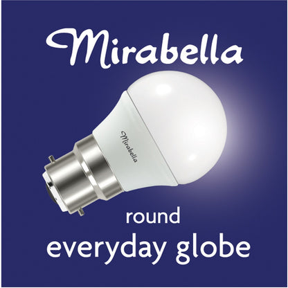 Mirabella LED Round Bayonet Cap 5W 470lm Warm White Light Globe each