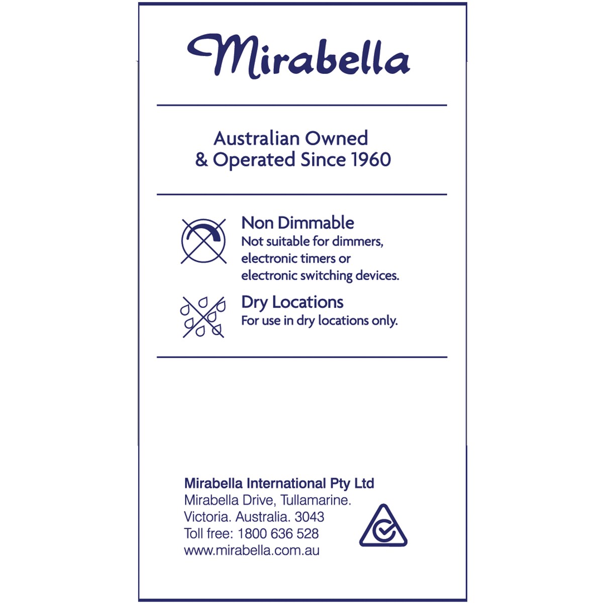 Mirabella LED Small Edison Screw 5W 470lm Warm White Light Globe each