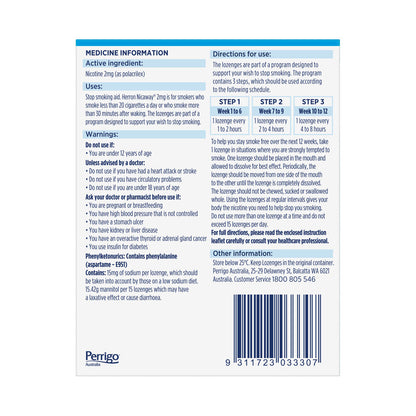 Herron Nicaway Nicotine Lozenge 2mg - 72 pack
