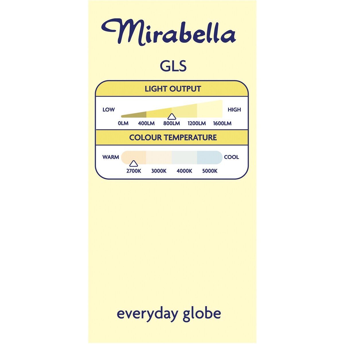 Mirabella 9W LED GLS Bayonet Warm White Light Globe each