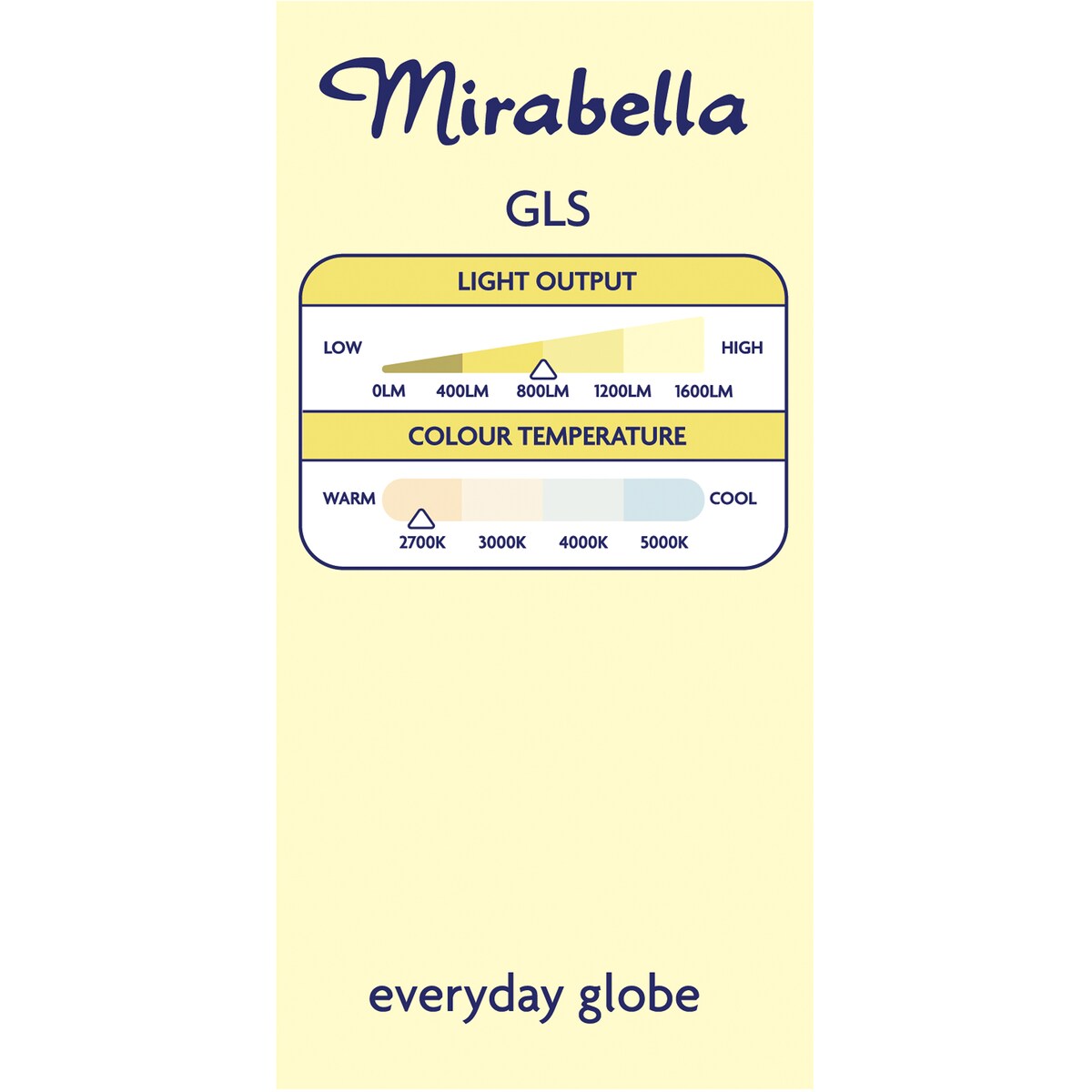 Mirabella LED GLS Edison Screw 9W 806lm Warm White Light Globe each
