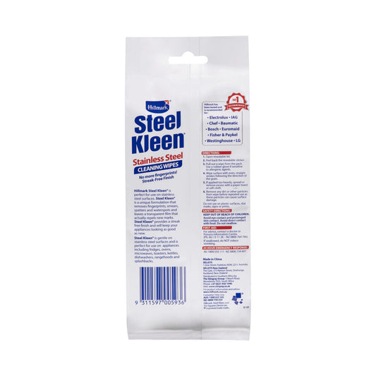 Hillmark Stainless Steel Wipes - 20 pack