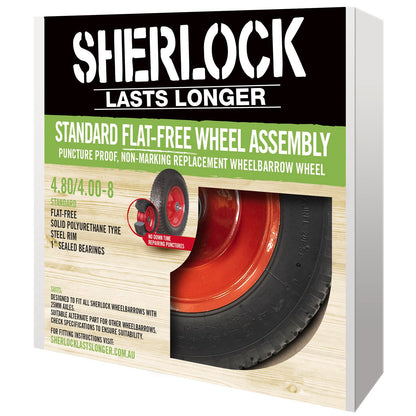 Sherlock Standard Flat-Free Wheelbarrow Wheel Assembly